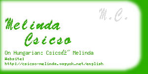 melinda csicso business card